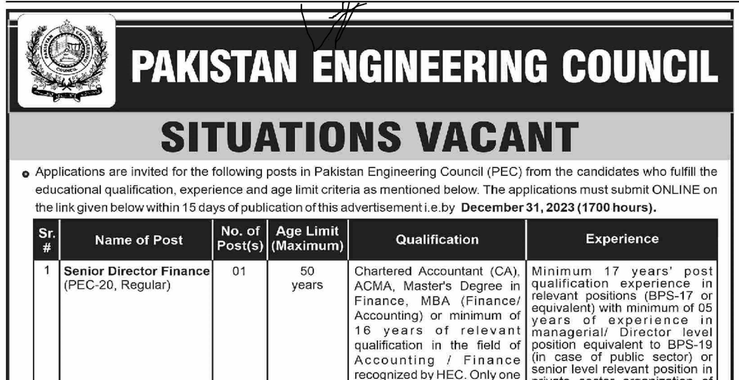 PEC Jobs 2024